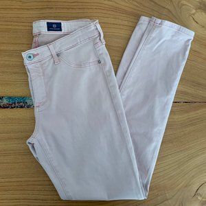 Anthropologie AG Abbey Ankle Mid-Rise Super Skinny Jeans Pink 28R